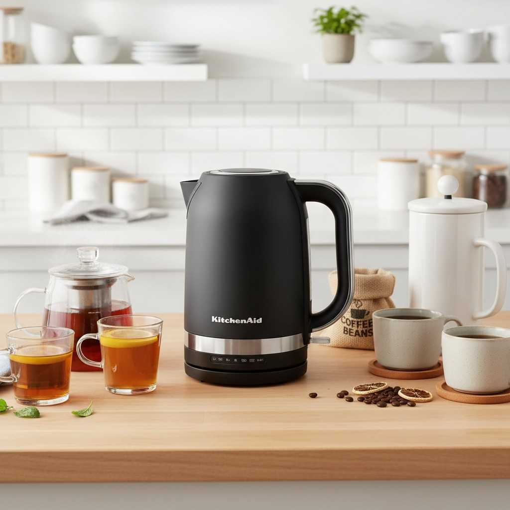 tchenAid 1.7L Electric Kettle: Quiet, Variable Temperature, & Automatic Shut-Off
