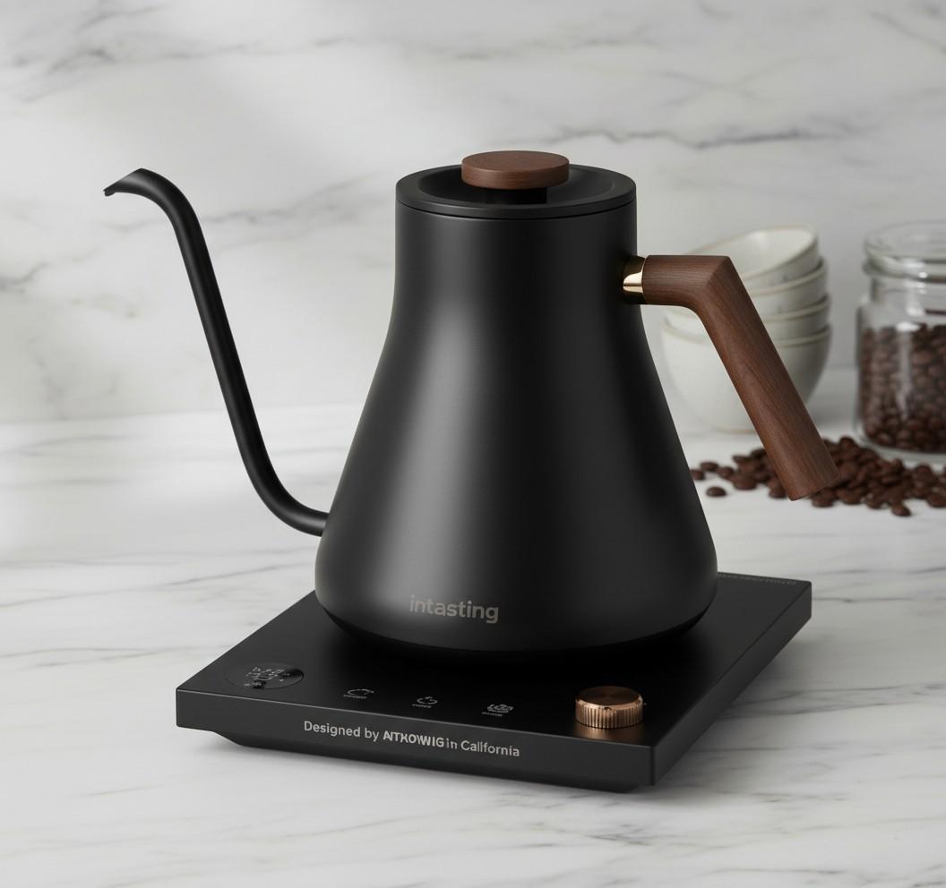 The Perfect Pour: intasting 0.9L Gooseneck Kettle with Precision Temperature Control - Image 2
